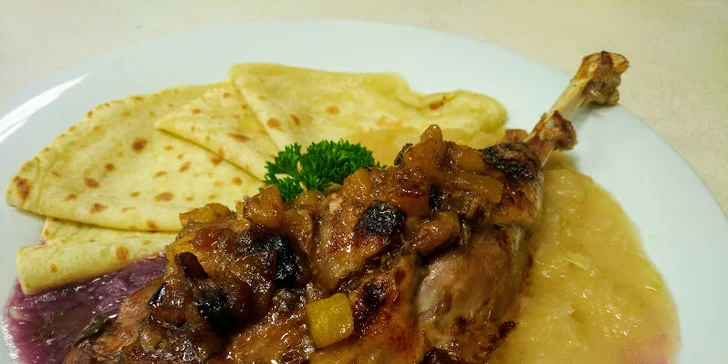 3chodové svatomartinské menu i pivní speciál Harmonie 13° pro 2 osoby