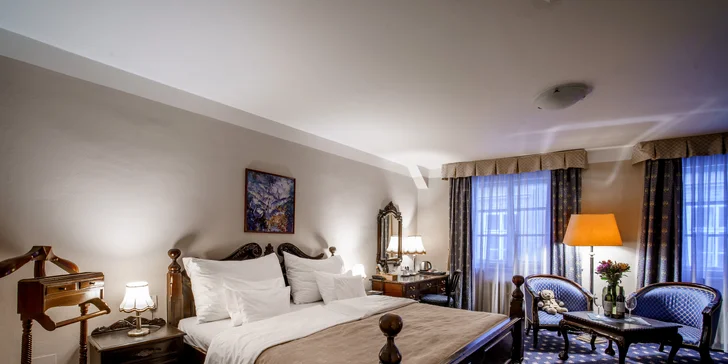 Dovolená v srdci Prahy: luxusní pokoj, bohatá snídaně i welcome drink