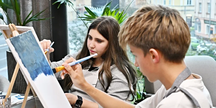 Zážitkové malování barvami s proseccem: Uvolněte kreativitu a odneste si originální obraz