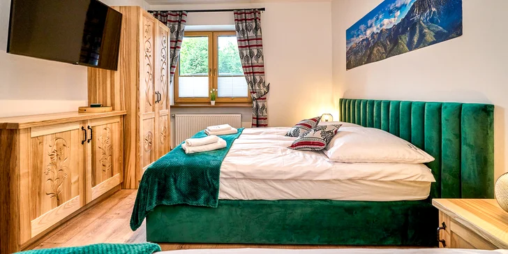 V blízkosti turistických stezek i atrakcí: apartmány v Zakopaném se spa zónou a snídaněmi