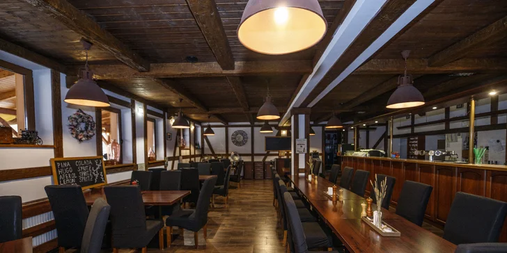 Luxusní tříchodové menu pro dva: Tomahawk z bizona v resortu Vigvam pro 2 osoby