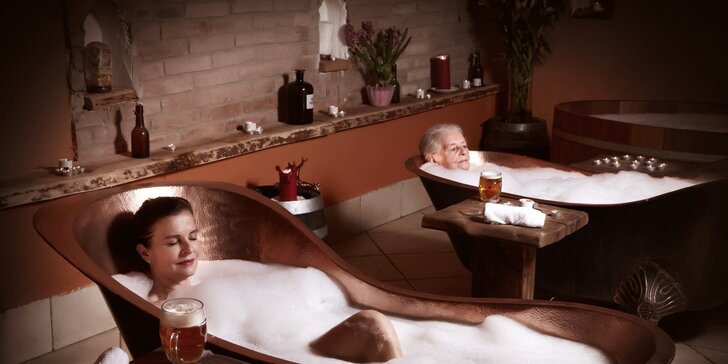 Luxusní relax v Rožnovských pivních lázních s pobytem na Pustevnách v hotelu Maměnka pro 2 osoby