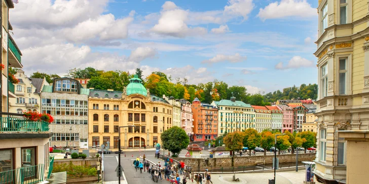 Luxusní hotel na karlovarské kolonádě: pobyt s možností snídaně i pivních lázní