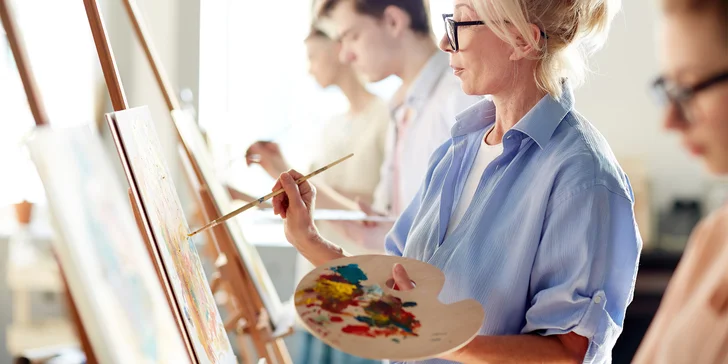 Kurz intuitivní malby olejem na plátno v Karlíně pro 1 nebo 2 osoby