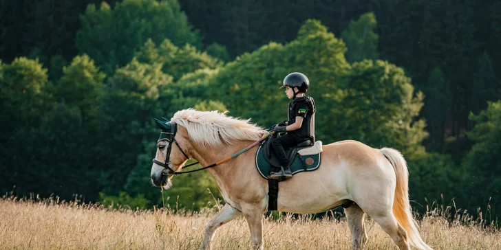 Dobrodružství v sedle: vyjížďka na koních či výcviková lekce pro 1 i 2 osoby