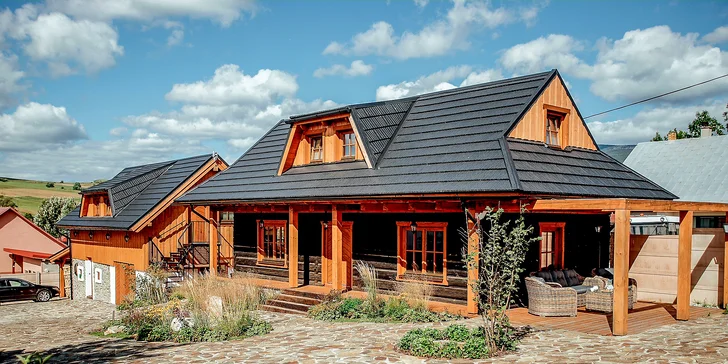 Kouzelný pobyt na Oravě: moderní chalupa pro 8 osob s privátním wellness a velkou zahradou