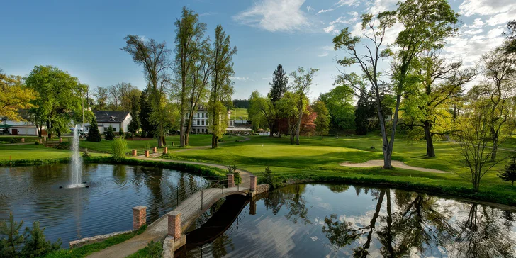 Pobyt v Golf Resortu Konopiště: snídaně, polopenze či plná penze, procedury a neomezený wellness