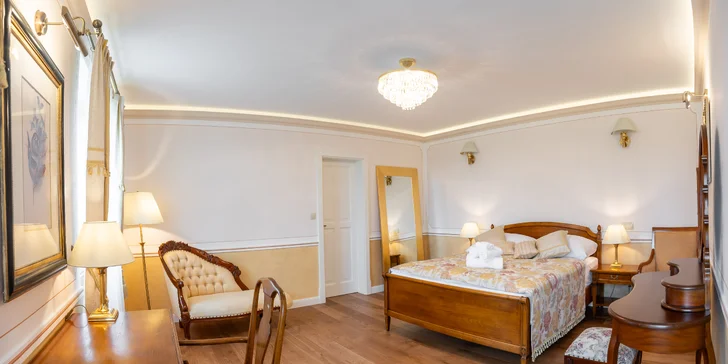 Příjemný pobyt na zámečku nedaleko Valtic a Lednice se snídaní a privátním wellness