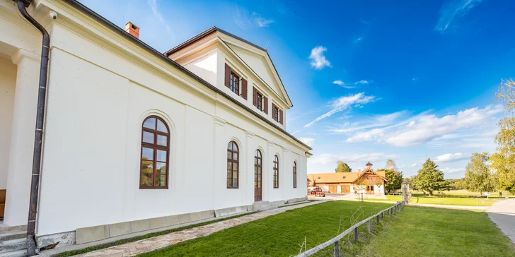 Příjemný pobyt na zámečku nedaleko Valtic a Lednice se snídaní a privátním wellness