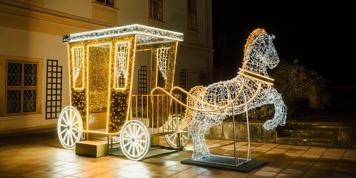 Vstupenky do osvětleného parku: Labyrinty světla, ráj srdce na Zámku Loučeň