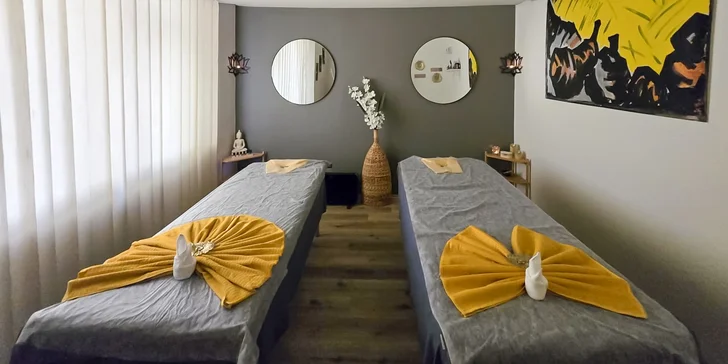 60 nebo 90 min. celotělové masáže podle výběru: relaxační, thajská, havajská či antistresová