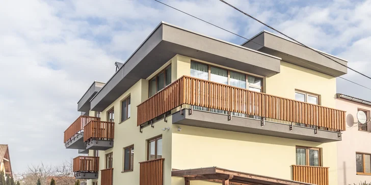 Moderní apartmány v Demänovské dolině: možnost wellness a polopenze ve 4* hotelu