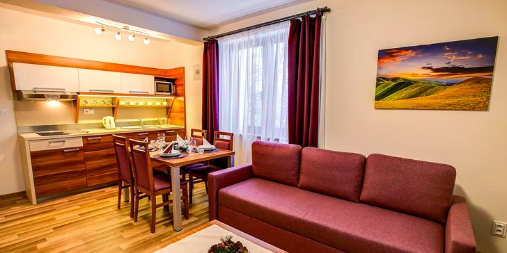 Moderní apartmány v Jasné až pro 5 osob: snídaně i soukromá sauna