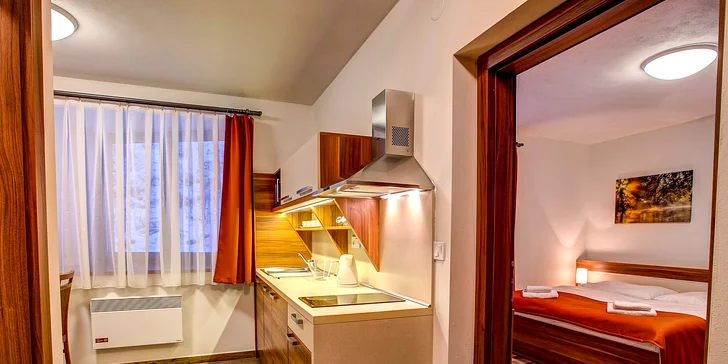 Moderní apartmány v Jasné až pro 5 osob: snídaně i soukromá sauna
