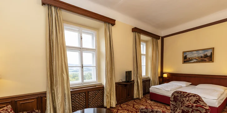 Zámek Hrubá Skála: polopenze, vstup do wellness i na vyhlídku, v ceně i procedury