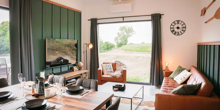 Moderní chata v jižních Čechách: vlastní sauna, vířivý sud a kapacita až 6 osob