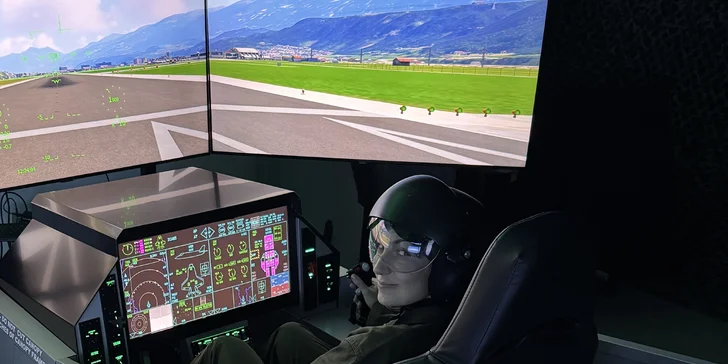 Nebeský zážitek v simulátoru stíhačky F-35: let na 30 až 90 minut pro 1 i 2 osoby