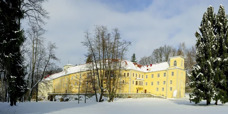 Romantika na polském zámku, 13 km od hranic: neomezený vstup do wellness, snídaně či polopenze