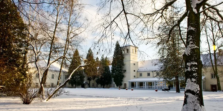 Romantika na polském zámku, 13 km od hranic: neomezený vstup do wellness, snídaně či polopenze