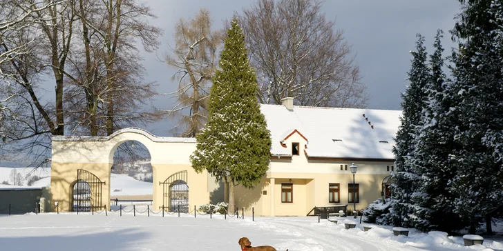 Romantika na polském zámku, 13 km od hranic: neomezený vstup do wellness, snídaně či polopenze