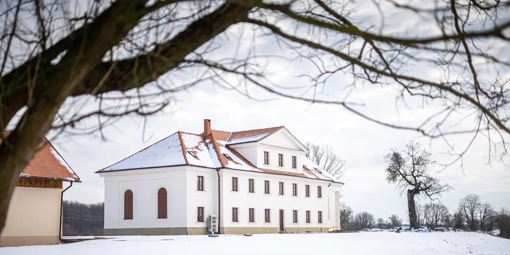 Příjemný pobyt na zámečku nedaleko Valtic a Lednice se snídaní a privátním wellness