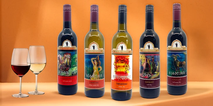 Ochutnávka gruzínských vín a talíř tapas pro 2 osoby v kavárně Sladký méďa