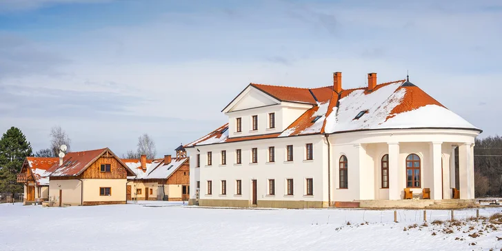 Příjemný pobyt na zámečku nedaleko Valtic a Lednice se snídaní a privátním wellness