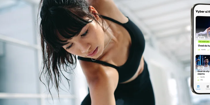Moderní fitness aplikace Fitify Pro: roční nebo celoživotní členství