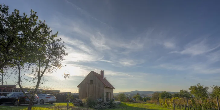 Moravské Toskánsko: domek s terasou mezi vinicemi, krásné výhledy i víno k dispozici