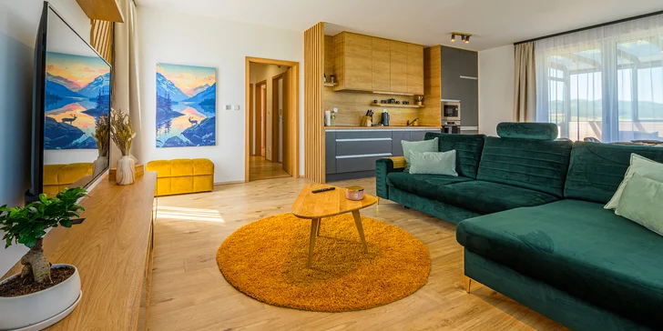 Klid a Tatry jako na dlani: pobyt v apartmánu v Popradu s privátním wellness pro 2–4 osoby