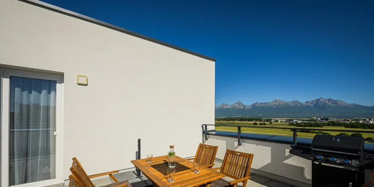 Klid a Tatry jako na dlani: pobyt v apartmánu v Popradu s privátním wellness pro 2–4 osoby