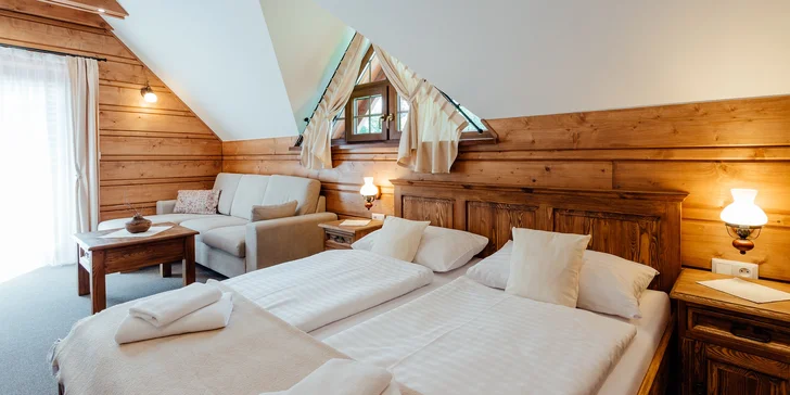 Pobyt v srdci Velké Fatry: rodinný penzion se stravou a vstupem do wellness