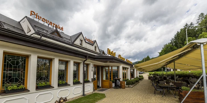 Hotel s pivovarem v Krkonoších: snídaně či polopenze, možnost exkurze i romantické večeře