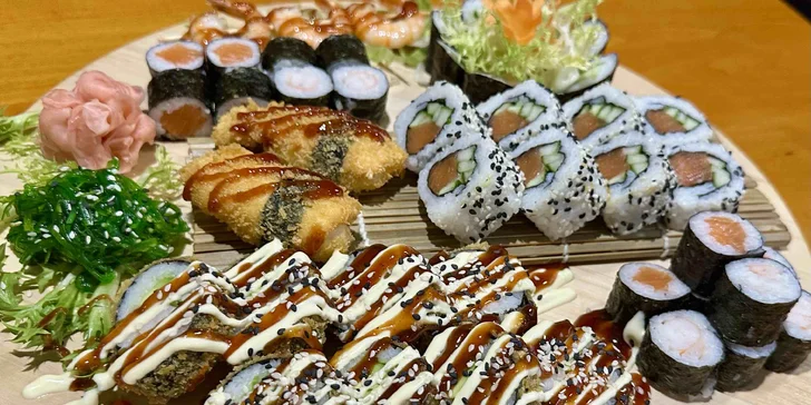 Sushi sety s 24, 32 nebo 45 kousky: maki, nigiri i grilované rolky