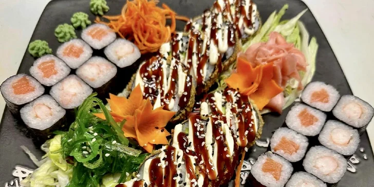 Sushi sety s 24, 32 nebo 45 kousky: maki, nigiri i grilované rolky