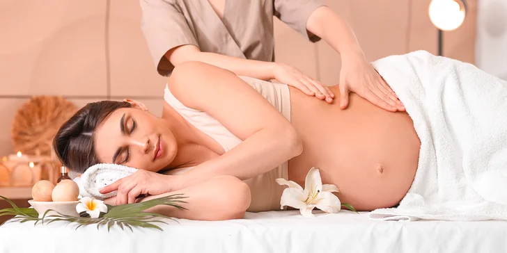 90minutová těhotenská masáž: hýčkání a úleva pro nastávající maminky