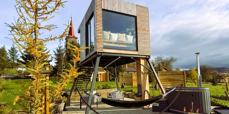 Romantika v srdci Českého ráje: moderní posed pro 2 osoby, sauna a koupací sud