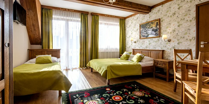 Tradiční penzion v Zakopaném s vyhlášenou kuchyní: bohaté snídaně, výlety