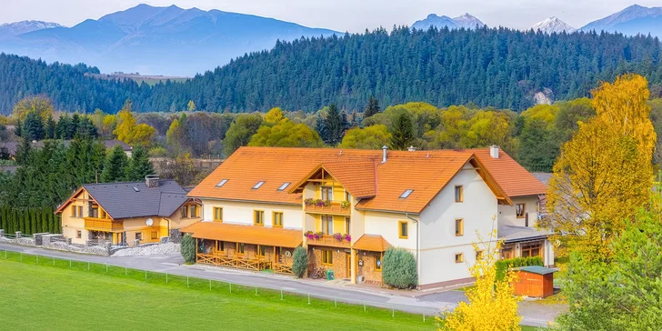 Pobyt v penzionu na Liptově: wellness, polopenze, tenis, squash i kola v ceně