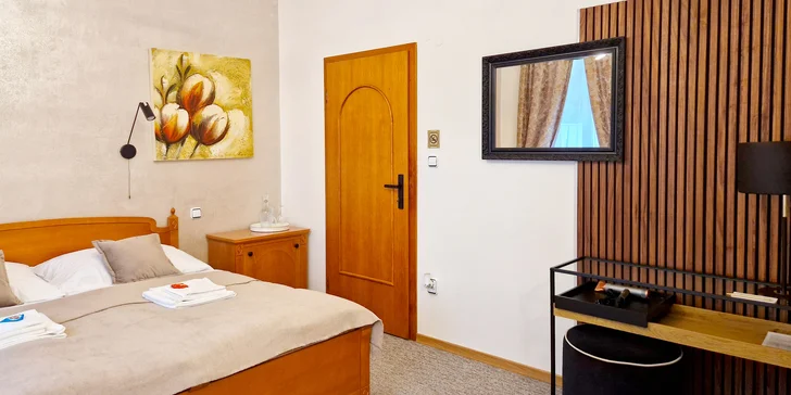 Apartmán v centru Trenčína: vstup do privátního wellness se třemi saunami