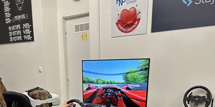 Hodiny virtuální reality i se závodním simulátorem až pro 4 hráče