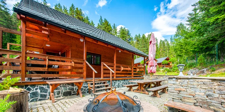 Lopušná Dolina pod Tatrami: pobyt v pokojích nebo chatce s wellness a možností stravování