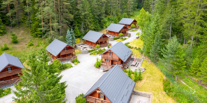 Lopušná Dolina pod Tatrami: pobyt v pokojích nebo chatce s wellness a možností stravování