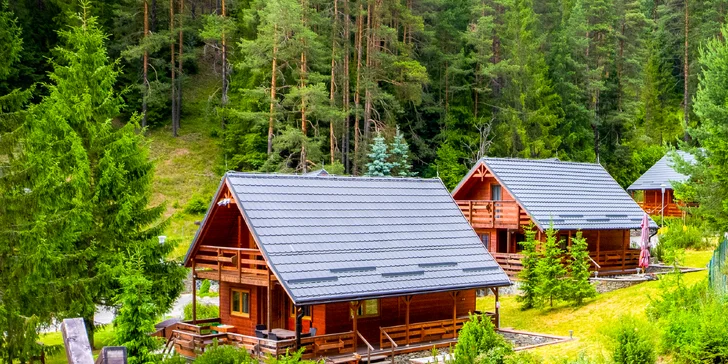 Lopušná Dolina pod Tatrami: pobyt v pokojích nebo chatce s wellness a možností stravování