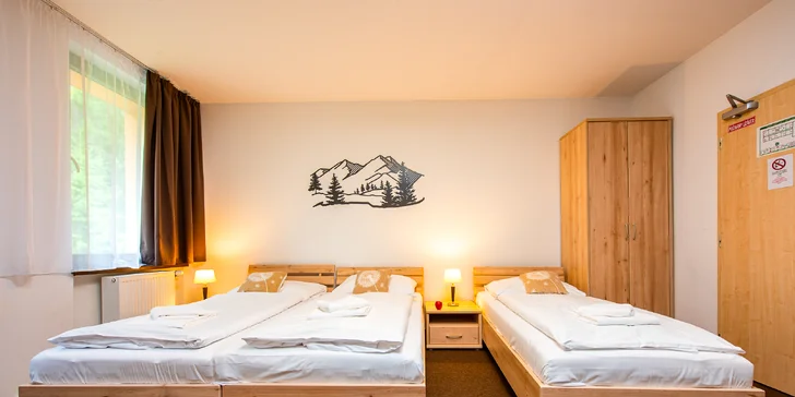 Lopušná Dolina pod Tatrami: pobyt v pokojích nebo chatce s wellness a možností stravování