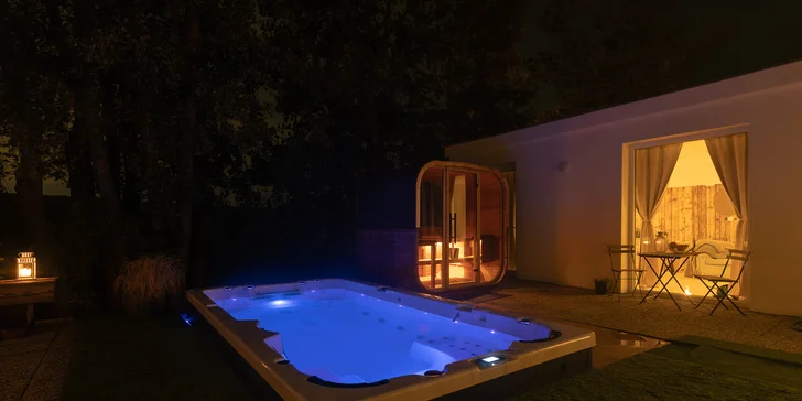 Privátní wellness apartmán od 15 do 22 h: sauna, bazén i spa s vířivkou jen pro vás dva