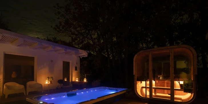 Privátní wellness apartmán od 15 do 22 h: sauna, bazén i spa s vířivkou jen pro vás dva