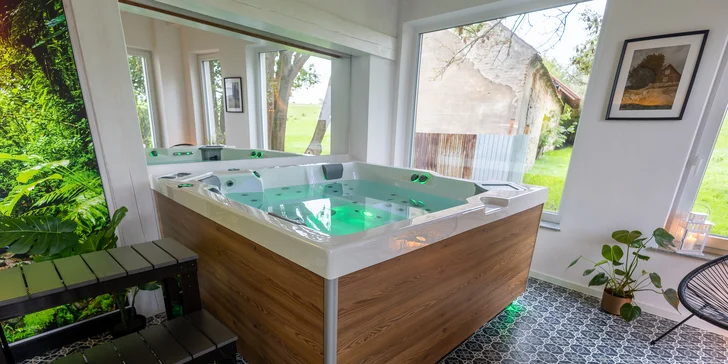 Privátní wellness apartmán od 15 do 22 h: sauna, bazén i spa s vířivkou jen pro vás dva