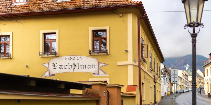 Pobyt v penzionu Kachelman s privátním wellness v historickém centru Banské Štiavnice