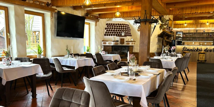 Pobyt na břehu Oravské přehrady v prostředí vyhlášeného Slanického dvora s privátním wellness